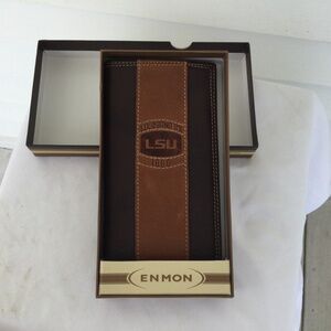 Enmon LSU Leather Wallet, NWT